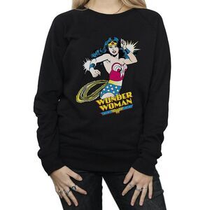 Wonder Woman Womens/Ladies Lasso Cotton Sweatshirt / Black